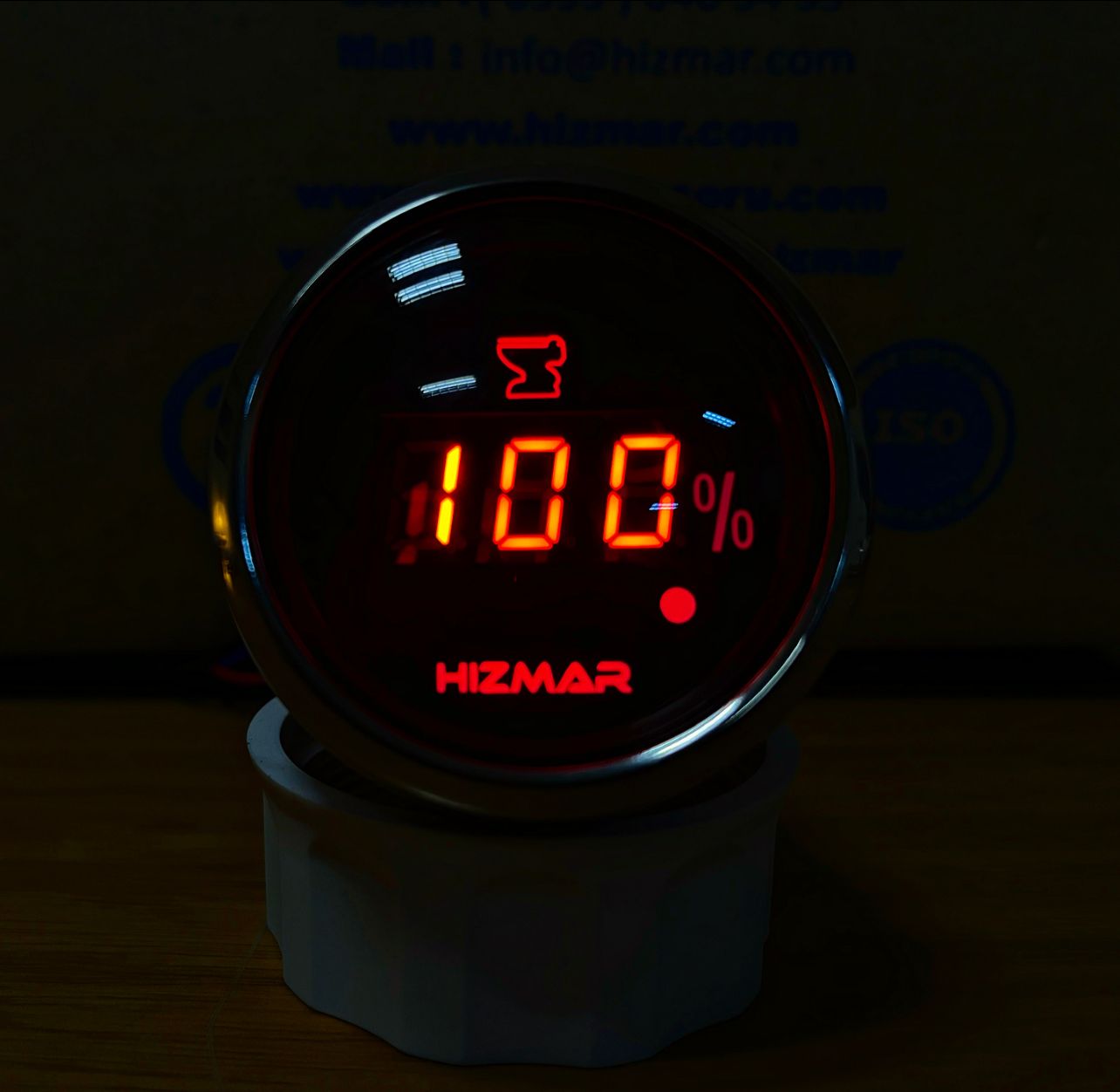 Black Digital Waste Level Indicator