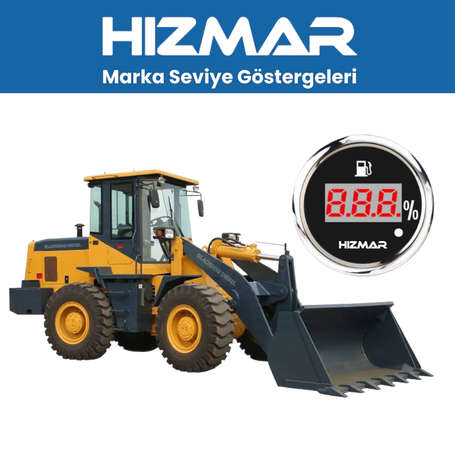 Black Digital Fuel Level Gauge